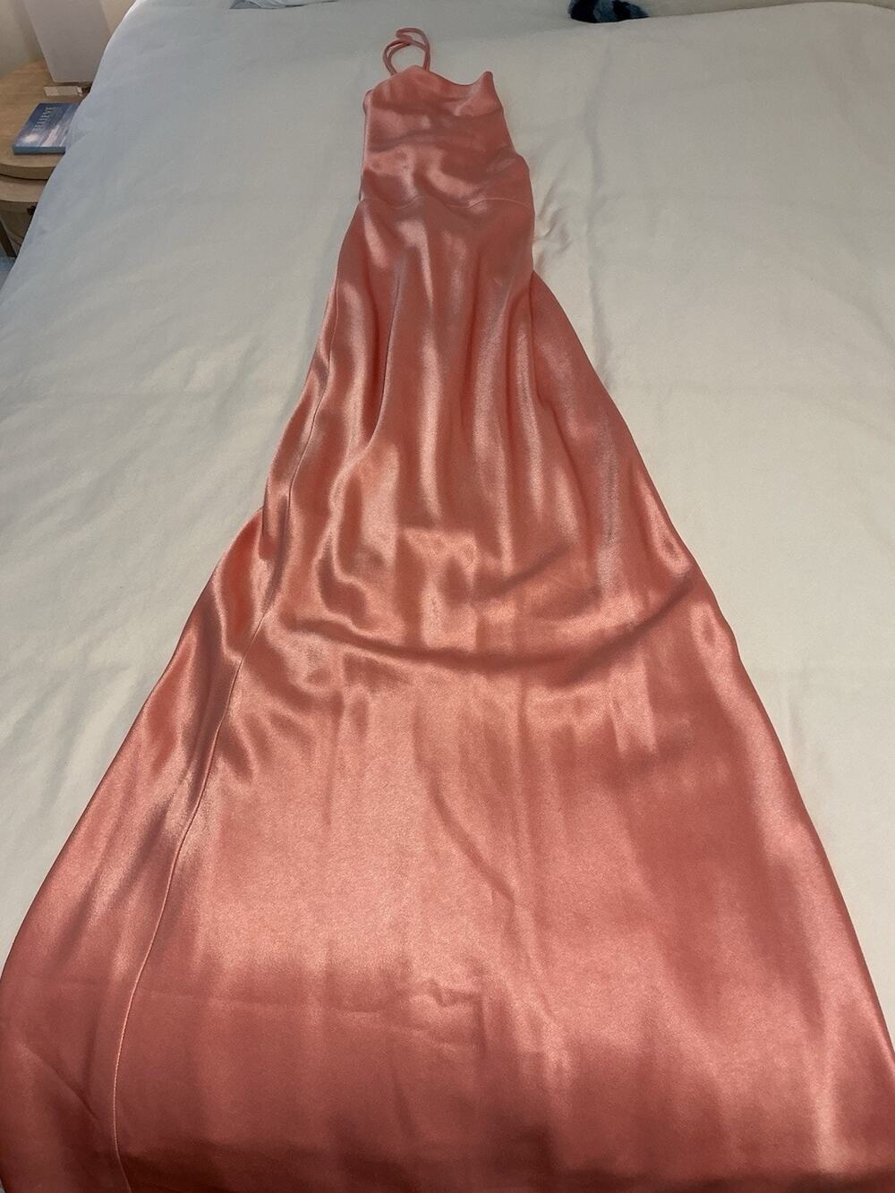 Alice + Olivia Women’s Gown Maxi Dress Rose Halter Neck Open Back Size 0